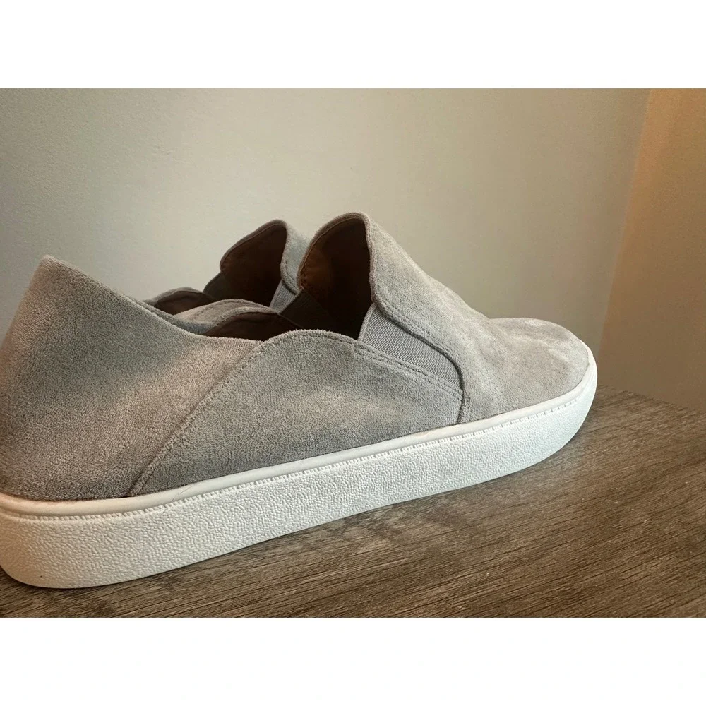 Steve Madden Fayna Suede Slip On Sneakers Loafer Flat Gray Women Size 10, NWOT‎